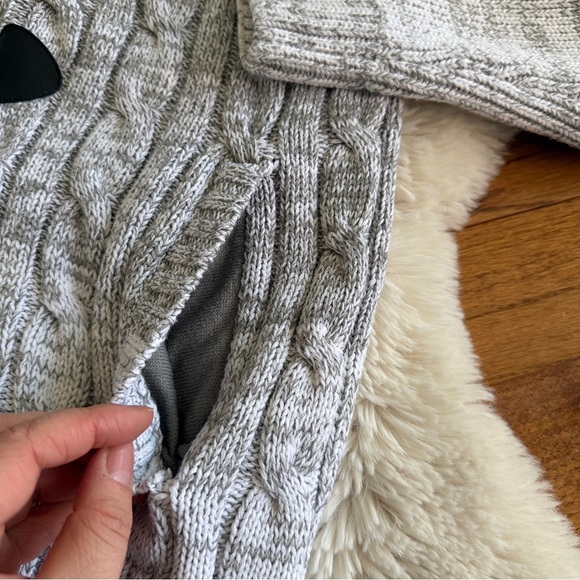 Guess Men's Gray Cable Knit Zip Up Sweater with toggle buttons Sz M - Picture 3 of 6